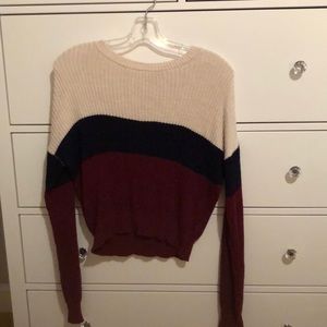 striped knit sweater